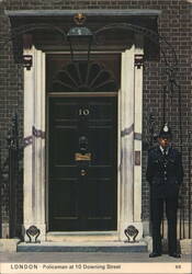 Policeman at 10 Downing Street, London Postcard
