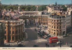 Admiralty Arch, London with Double-Decker Bus Postcard
