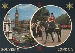 Big Ben, Queen Elizabeth II Royal Procession, London Postcard