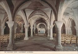The Western Crypt, Canterbury Cathedral Postcard