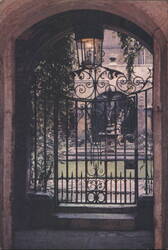 Westminster Abbey Little Cloister Ornate Gate & Lantern Postcard