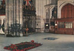 Tomb of Unknown Warrior & Churchill Plaque, Westminster Abbey Postcard