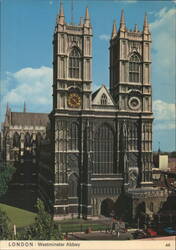Westminster Abbey, London Postcard