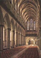 The Nave, Salisbury Cathedral - Early English Style Postcard