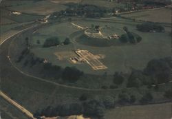 Old Sarum, Wiltshire - Air view from north-west Postcard