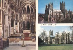 Canterbury Cathedral, England - Interior & Exterior Views Postcard