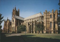 Canterbury Cathedral from South-East showing Becket's Crown Postcard