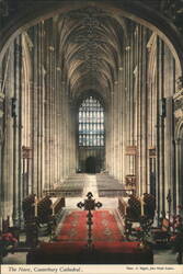 Canterbury Cathedral Nave, Perpendicular Gothic Architecture Postcard