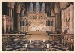 Ely Cathedral Sanctuary High Altar Reredos Sir G. G. Scott Postcard