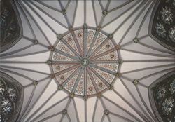 York Minster Chapter House Roof Postcard