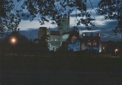 Wells Cathedral by Night, Somerset Postcard