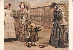Museum of Costume, Bath - 1850s Fashion on Street Postcard