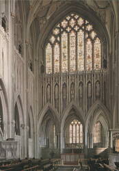 Wells Cathedral Quire with Jesse Window, 14th Century Postcard