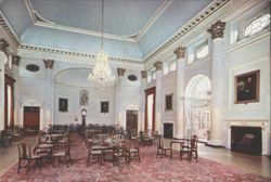 The Pump Room, Bath, Tompion Clock, Beau Nash Statue Postcard