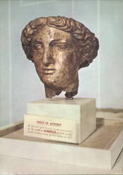 Head of Goddess Minerva, Roman Baths, Bath, England Postcard