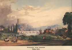 Worcester from Henwick by William Callow Postcard