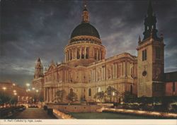 St. Paul's Cathedral by Night, London Postcard