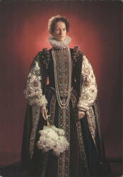 Queen Elizabeth I Wax Figure, Madame Tussaud's London Postcard