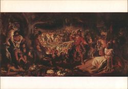 Robin Hood entertaining Richard I, Daniel Maclise Postcard