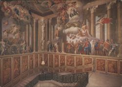 Hampton Court Palace, King's Staircase, Verrio Decoration Postcard