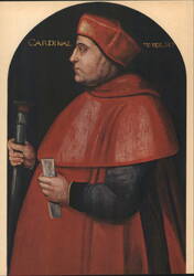 Cardinal Thomas Wolsey, 1475?-1530 Portrait Postcard