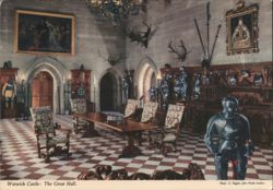 Warwick Castle: The Great Hall, Queen Elizabeth I Portrait Postcard