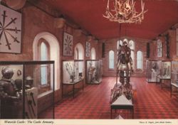 Warwick Castle: The Castle Armoury - Knight & Horse Armour Postcard