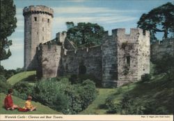 Warwick Castle: Clarence and Bear Towers Postcard