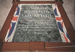Winston Churchill Memorial Stone, Westminster Abbey Postcard