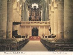Gloucester Cathedral Nave Interior Postcard