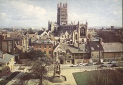 Gloucester Cathedral St. Mary's Square UK Chrome Postcard Postcard