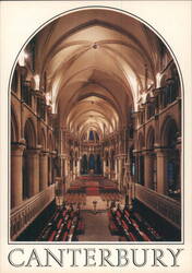 Canterbury Cathedral Choir Looking East Postcard