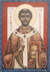 St. Thomas of Canterbury English Romanesque Icon Postcard