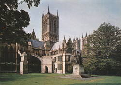 Lincoln Minster Cathedral from Eastgate Postcard
