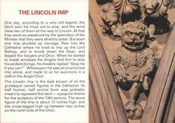 The Lincoln Imp, Grotesque Carved Figure, Lincoln Cathedral Postcard