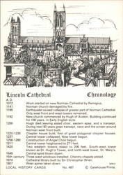 Lincoln Cathedral Chronology, Local History Card Postcard