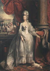 Queen Charlotte with her Children, Benjamin West Postcard