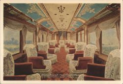 Drawing Room Car Folkestone Express, South Eastern & Chatham Railway Postcard