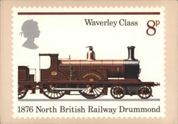 1876 North British Railway Drummond Waverley Class Locomotive Postcard