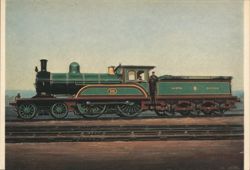 North Eastern Railway Locomotive 4-4-0 No. 115 by F Moore (1887) Postcard