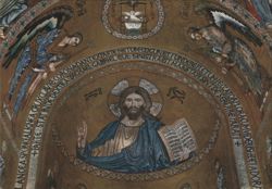Palatine Chapel XII Century - The Christ Mosaic, Palermo Postcard
