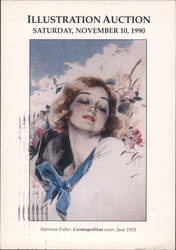 Illustration Auction, Harrison Fisher Cosmopolitan Cover 1990 Postcard