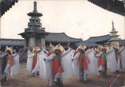 Dancers on Buddha's birthday at Pulkuksa Temple, Kyongju Postcard