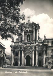 Siracusa Cathedral Baroque Facade Postcard