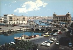 Siracusa Umberto Bridge & Panorama Harbor View Postcard