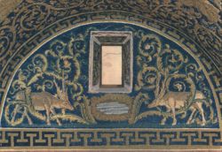 Ravenna, Mausoleum of Galla Placidia, Harts at Fountain Mosaic Postcard