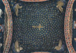 Galla Placidia Cupola, Starry Sky Mosaic with Cross Postcard