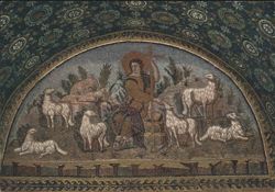 Galla Placidia's Mausoleum, Good Shepherd Mosaic Postcard