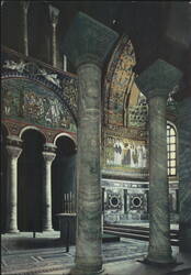 Ravenna S. Vitale Interior Mosaic Walls & Ceiling Postcard