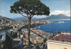 Napoli Panorama, General View with Mount Vesuvius Postcard